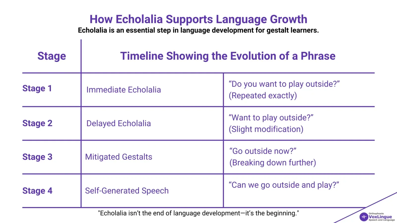 Figure 4 - Who Are Gestalt Language Processors? Understanding Echolalia, Language Development, and the Key Differences from Analytic Processing | How Echolalia Supports Language Growth