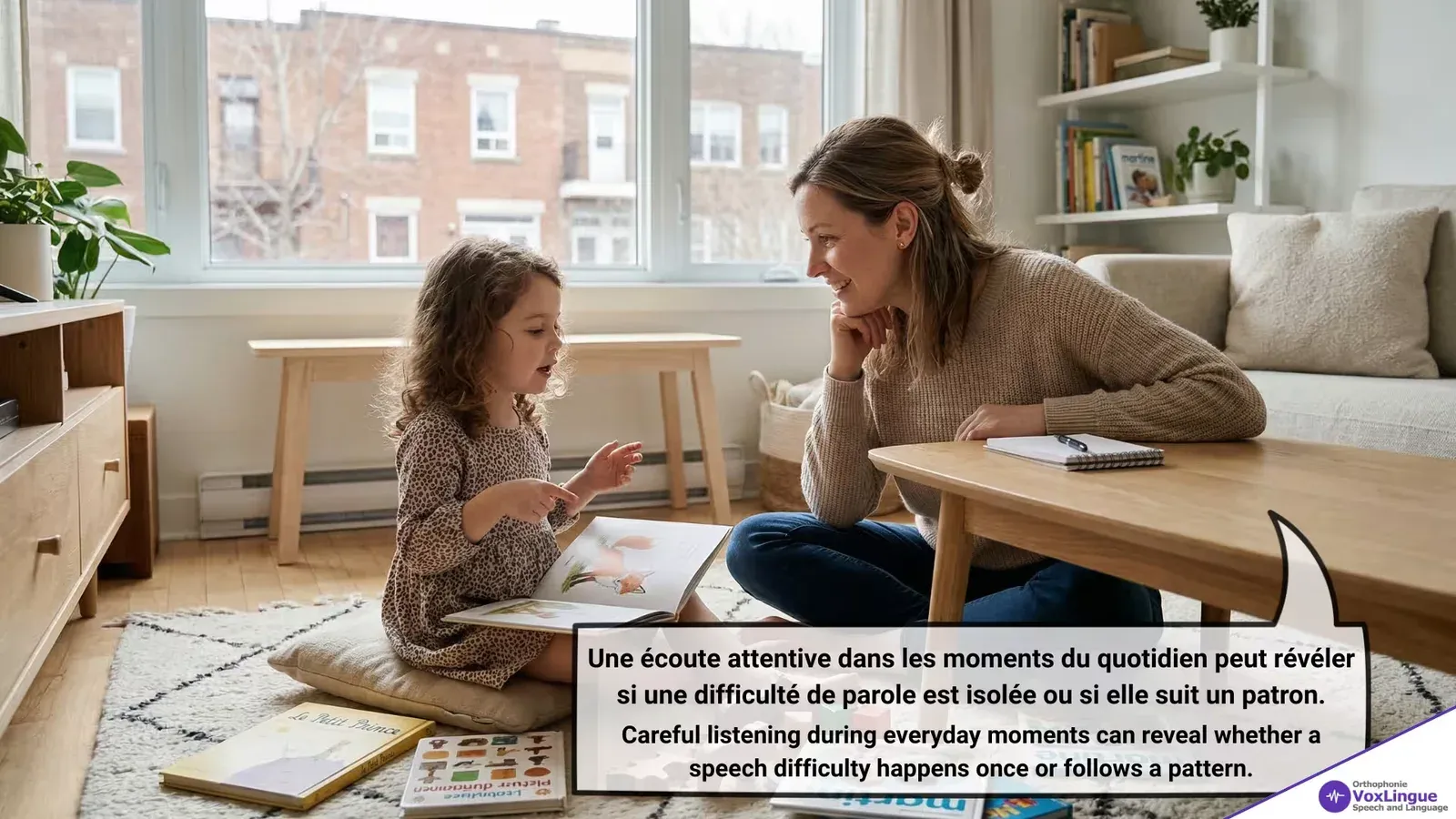 Parent Listening to Child’s Speech During Everyday Play at Home